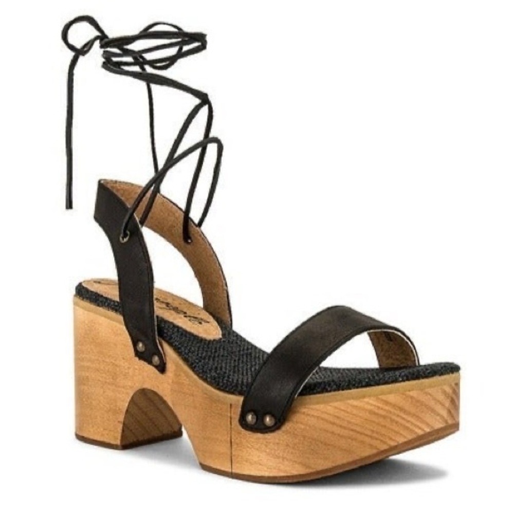 Free People Black Wrap Clogs - Style Aurora NWT and Box